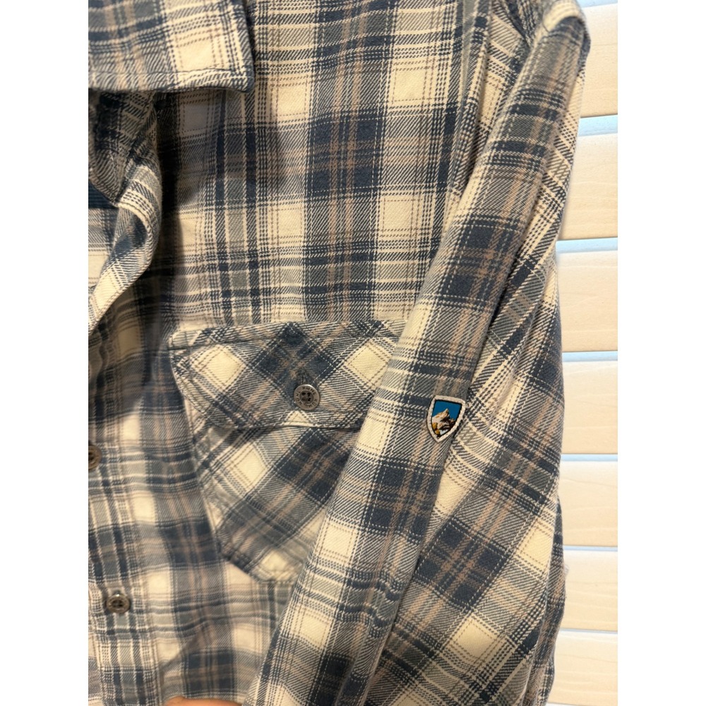 KUHL Mens Plaid Flannel Shirt Medium Long Sleeve Button‎ Up Size M - Picture 3 of 4
